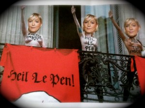 Marine le Pen en Femen